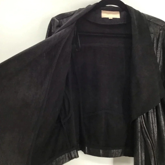 Gibson Latimer Women’s Faux Suede Casual Zip Moto Style Jacket W/Sheen Size M - Picture 7 of 9